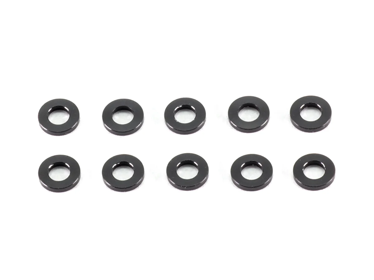 A006-10 - ALUMINUM WASHER 3x6x1.0mm (Black/10pcs)