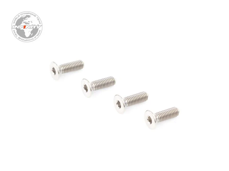 B02310T - M3x10mm MC TITANIUM FLAT HEAD SCREW (4pcs)