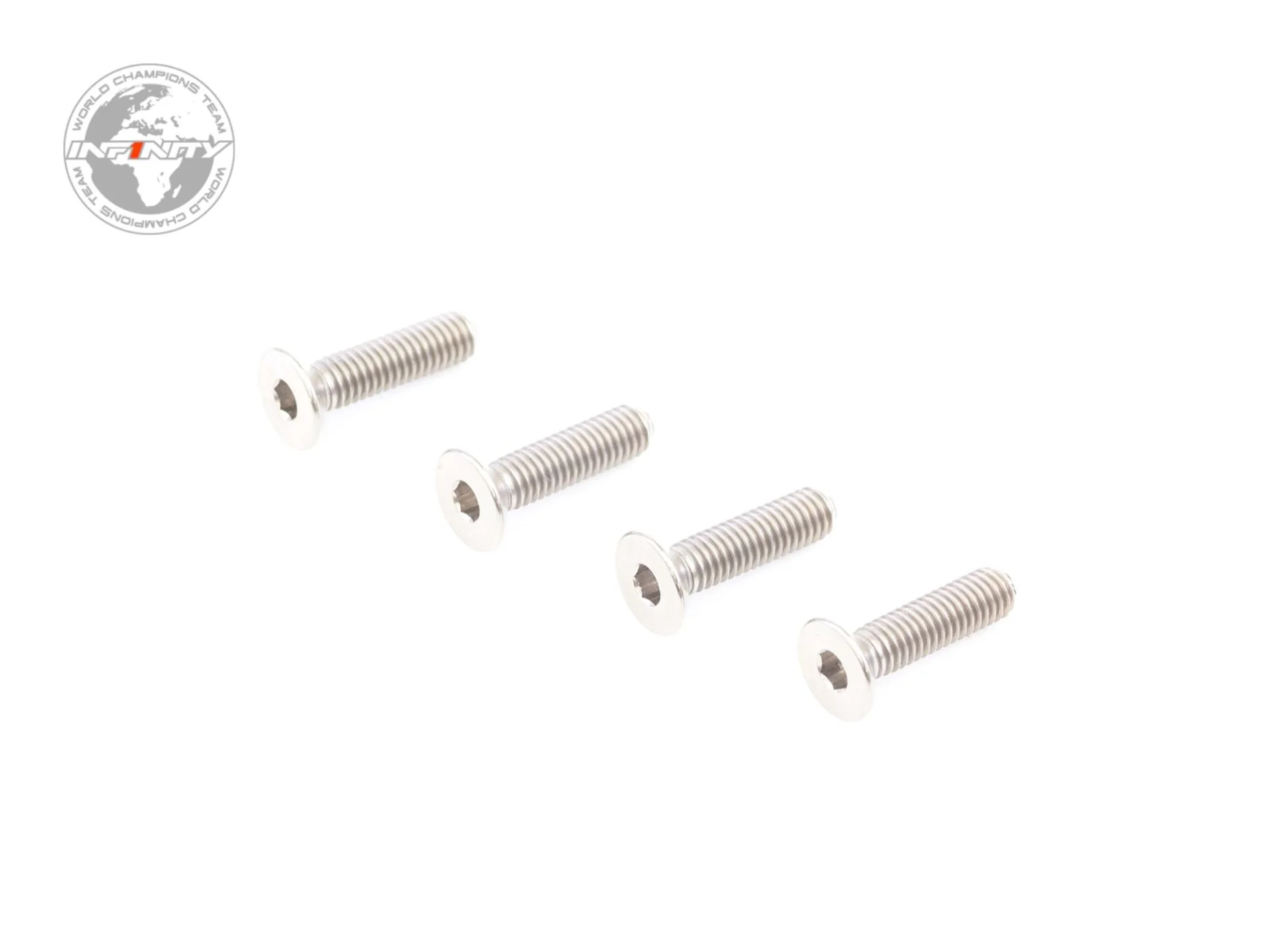 B02312T - INFINITY M3x12mm TITANIUM FLAT HEAD SCREW (8pcs)