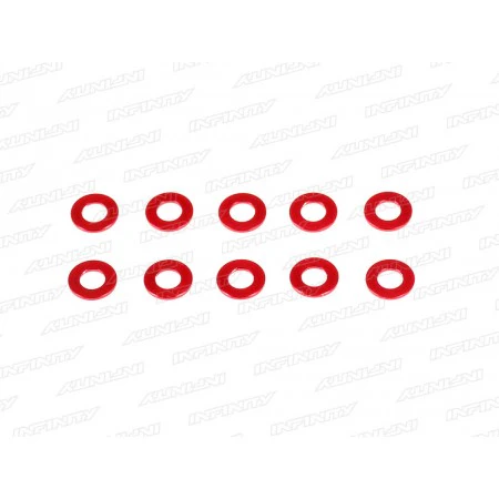 CM-A005-05 - ALUMINUM WASHER 3x6x0.5mm (Red/10pcs)