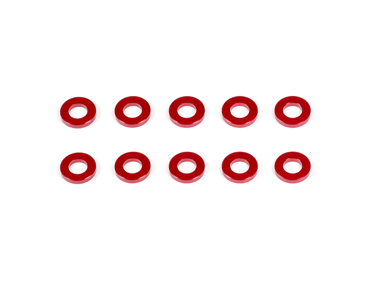 CM-A005-10 - ALUMINUM WASHER 3x6x1.0mm (Red/10pcs)