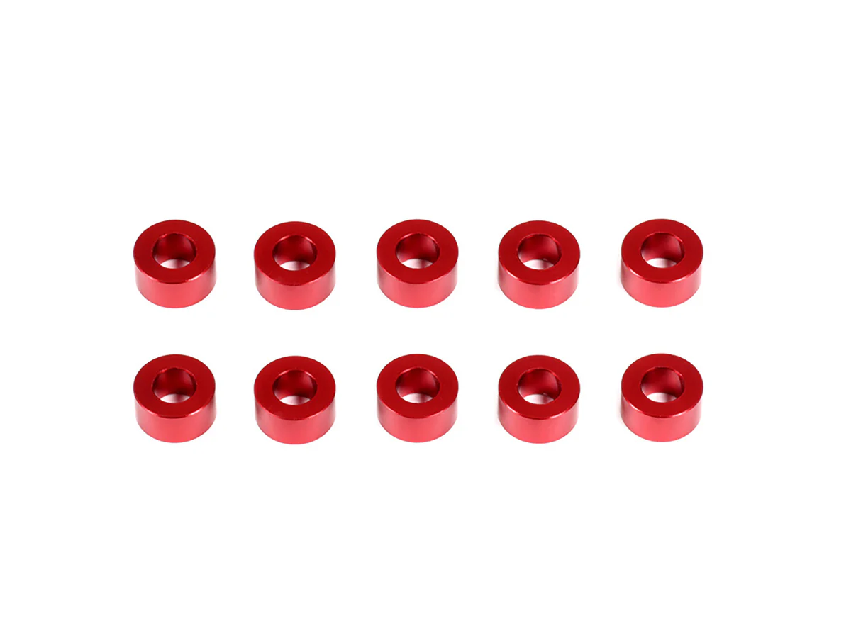CM-A005-30 - ALUMINUM WASHER 3x6x3.0mm (Red/10pcs)