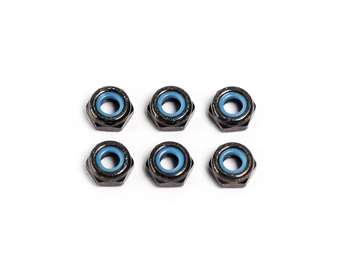 F049 - M3 NYLON NUT (Thin Type/Black/6pcs)
