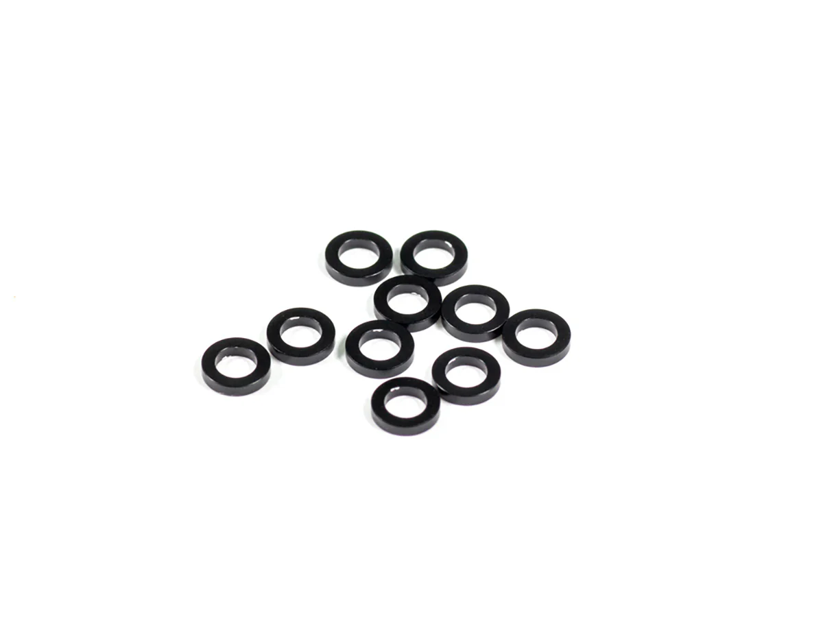 F067 - RIDE HEIGHT ADJUST ALUMINUM WASHER 1.0mm (Black/10pcs)