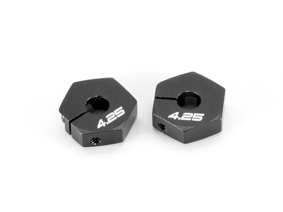 T101 - ALUMINUM HEX WHEEL HUB (4.25mm/BLACK/2pcs) - Image 2