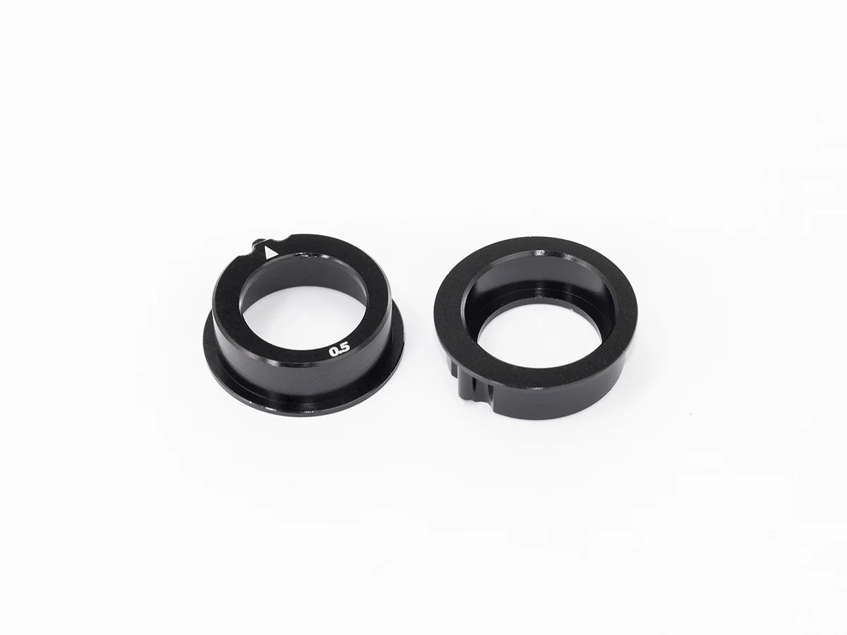 T162 - ALUMINUM ECCENTRIC BEARING HOLDER 0.5mm (Black/2pcs) - Image 2