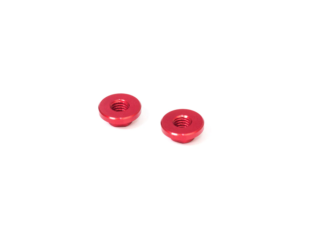 T282 - ALU MOUNT SPACER M3x6x4.5mm (Red/3pcs) - Image 2